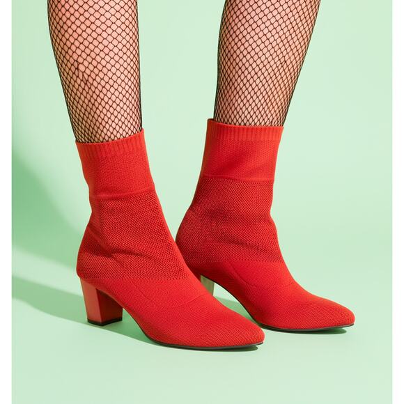 NINETY UNION Red Mesh Ankle Booties Size 9 - Picture 9 of 9